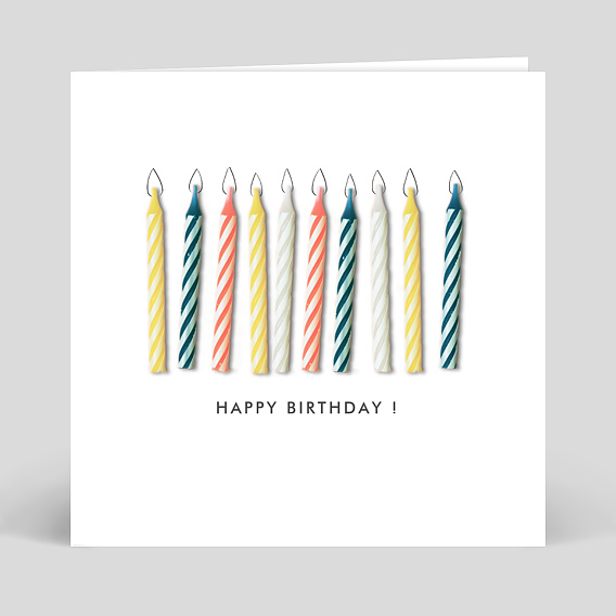 Carte anniversaire adulte Bougie Surprise