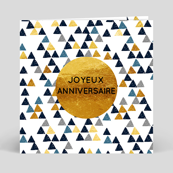 Carte anniversaire adulte Petits Triangles