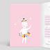 Carte Anniversaire enfant Licorne Arc-en-ciel Photo Intérieur Gauche