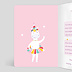 Carte anniversaire enfant Licorne Arc-en-ciel Intérieur Gauche