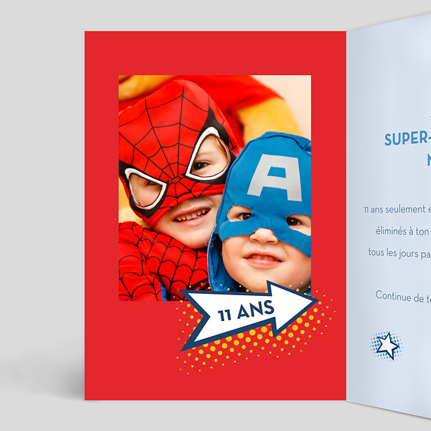 Carte Anniversaire Super Heros Popcarte