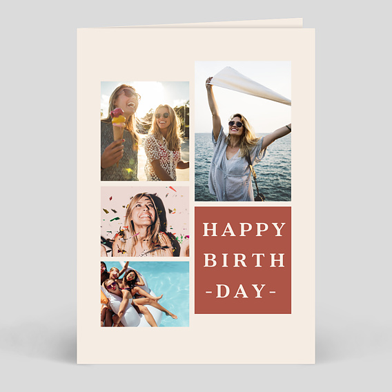 Carte anniversaire adulte Classique Femme