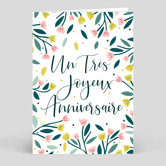 Carte anniversaire adulte Floral Atmosphère