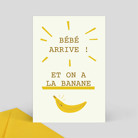 Carte Annonce Grossesse Banane Popcarte