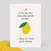 Carte annonce grossesse Citron