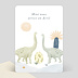 Carte annonce grossesse Famille Dinosaure