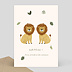 Carte annonce grossesse Petits Lions Jumeaux