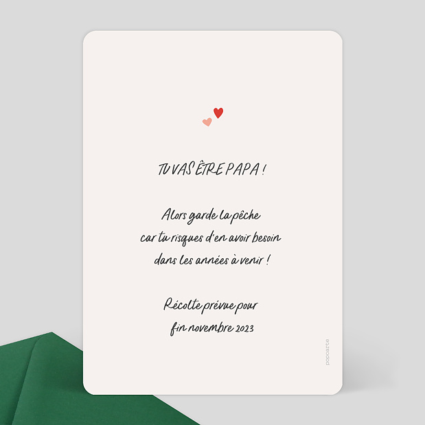 Carte Annonce Grossesse Petit Pois - Popcarte