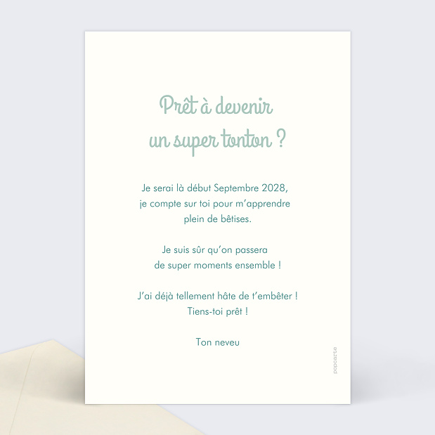 Carte Annonce Grossesse Cap Tonton Popcarte