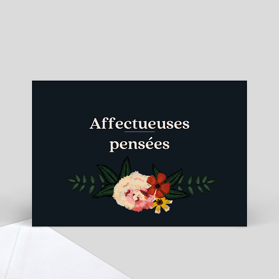 Carte De Condoleances Jolies Anemones Popcarte