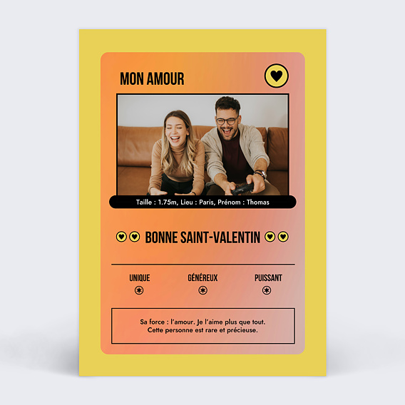 Carte d'amour Amour capturé