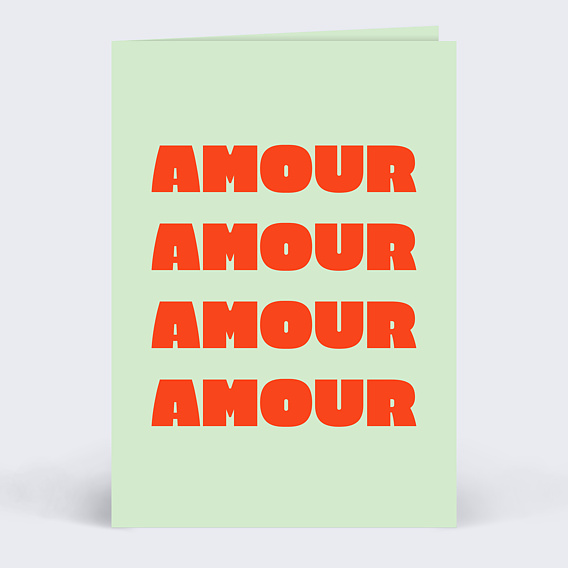Carte d'amour Quatre mots