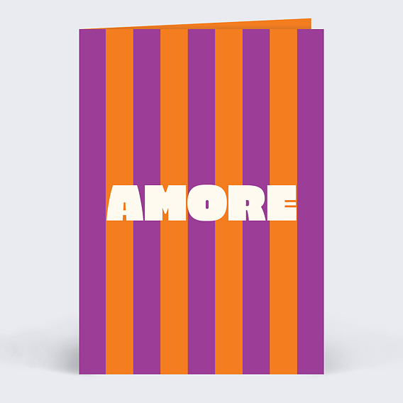 Carte d'amour Rayures d'amour