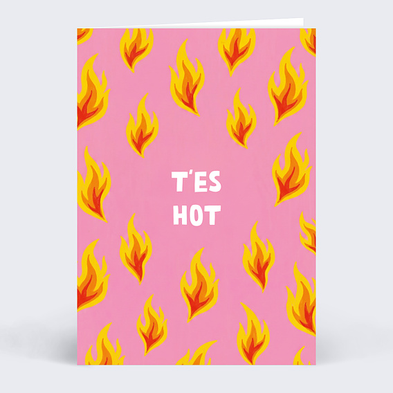 Carte d'amour Tout feu tout flamme