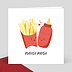 Carte d'Amour Frites et Ketchup Recto