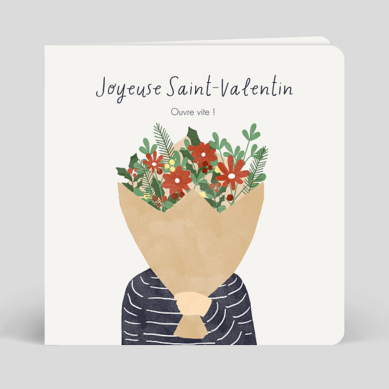 Carte d'Amour Bouquet à Offrir