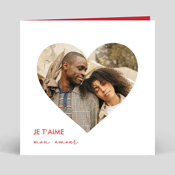 Carte d'Amour Photo coeur