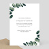 Carte de condoléances  Branche d'Eucalyptus Verso