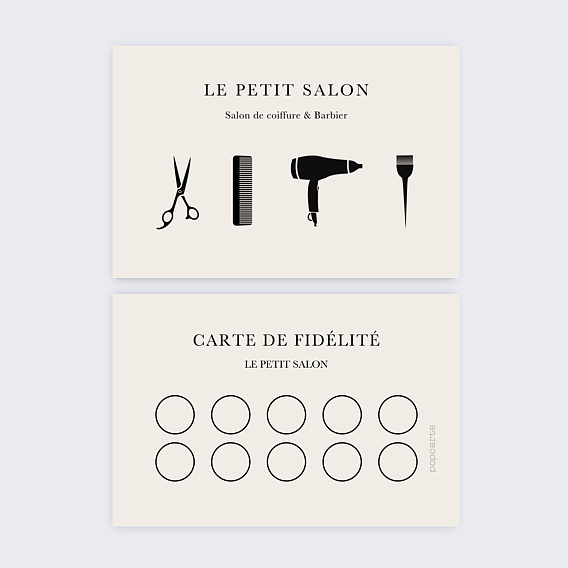 Carte de fidélité Coiffure