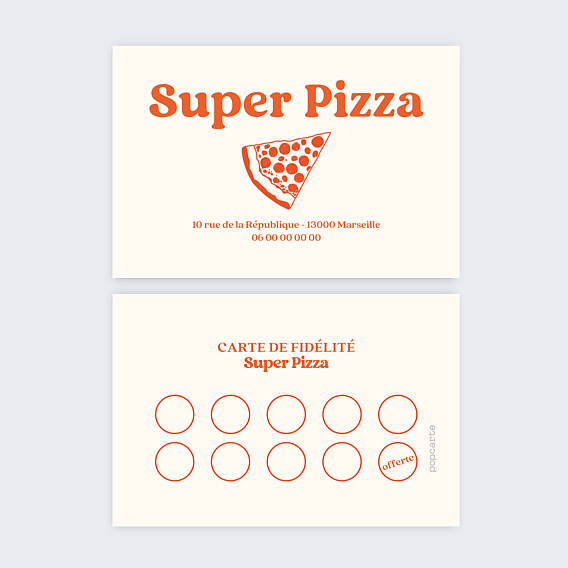 Carte de fidélité Pizza