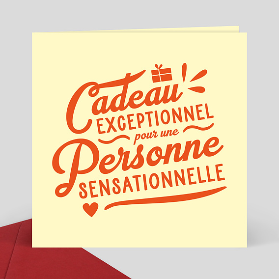 Carte de Noël  Cadeau exceptionnel