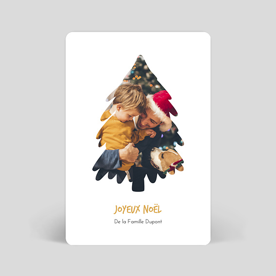 Carte de Noël  Forme Sapin 