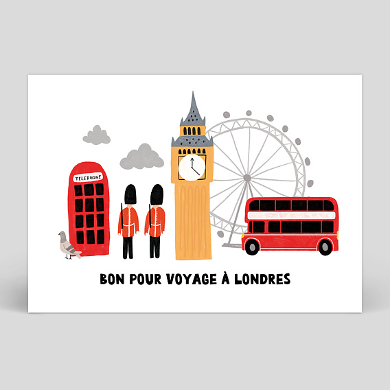 Carte de Noël  Souvenirs Londoniens