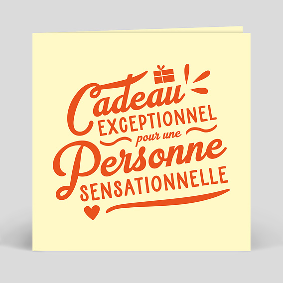 Carte de Noël  Cadeau exceptionnel