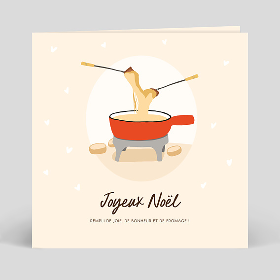 Carte de Noël  Fondue