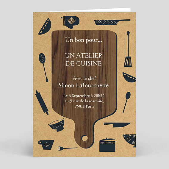 Carte de Noël  Bon Pour Cuisine 