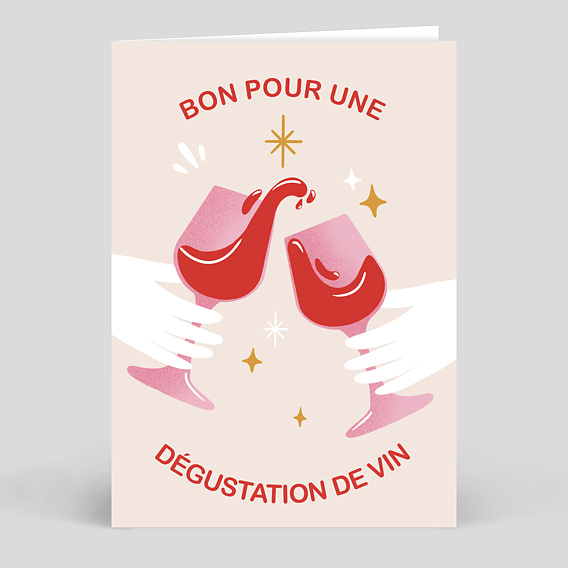 Carte de Noël  Bon Pour dégustation