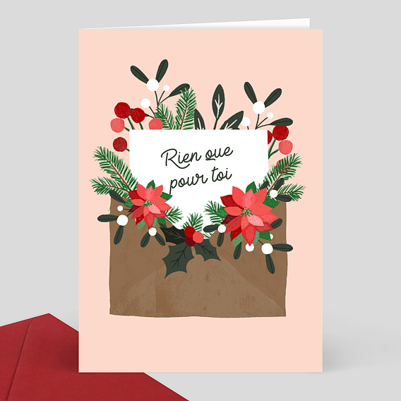 Carte de Noël avec enveloppe - Cartes à gratter personnelles