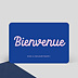 Carte de Vie d'Entreprise Bienvenue Bicolore Recto