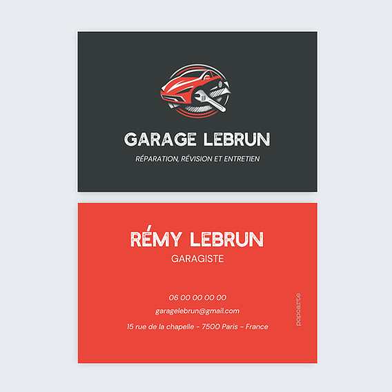 Carte de visite Garagiste