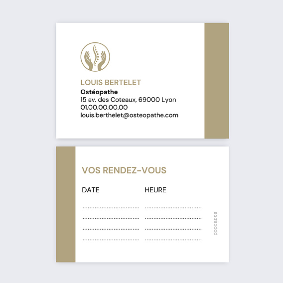 Carte de visite Ostéopathe