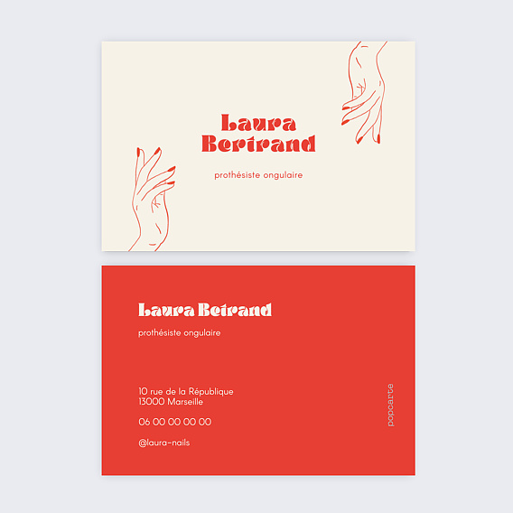 Carte de visite Prothésiste ongulaire