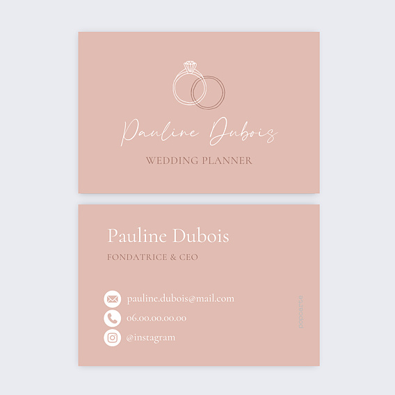 Carte de visite Wedding planner