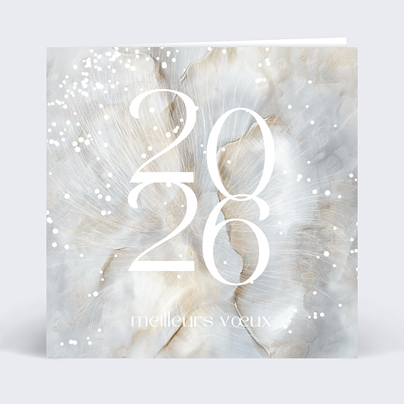 Carte de vœux entreprise Explosion organique nacrée