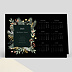 Carte de Vœux Entreprise Calendrier Cadre Floral Élégant