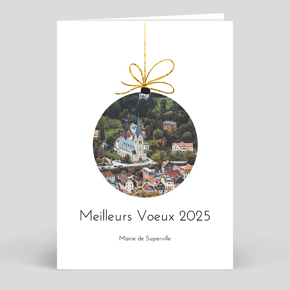 Carte de voeux entreprise Village Mairie