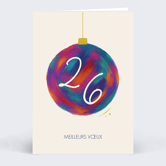 Carte de vœux entreprise Suspension peinture