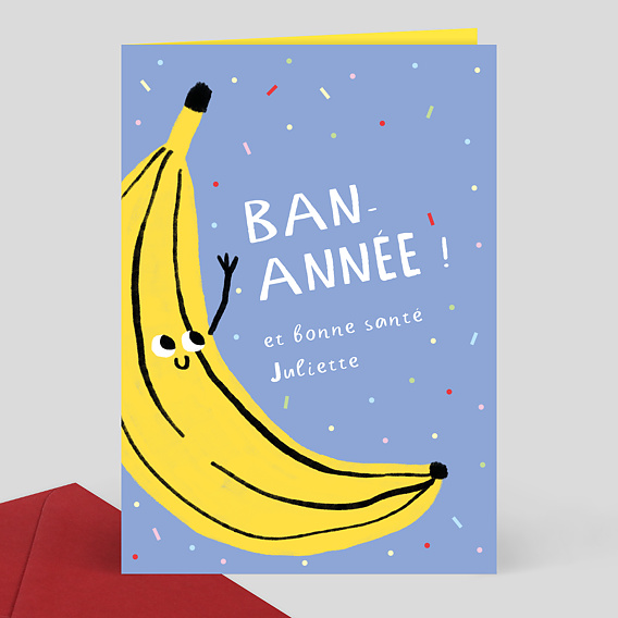 Carte de voeux Banannée