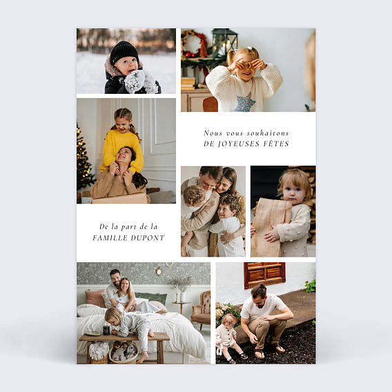 Carte de voeux Double étiquette