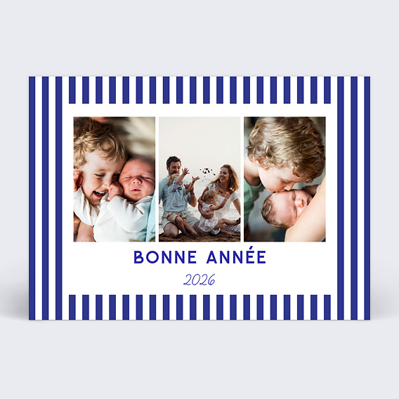 Carte de voeux Douce rayure