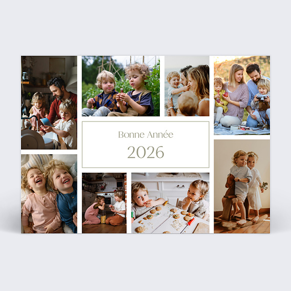 Carte de voeux Etiquette rectangle