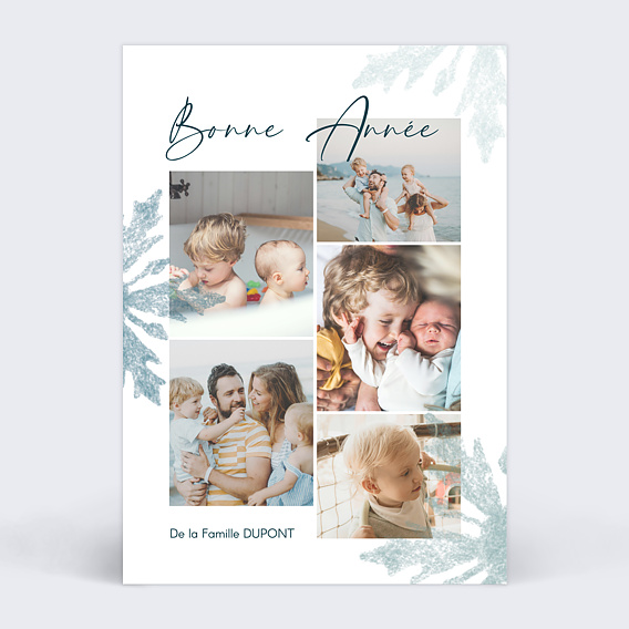 Carte de voeux Flocon bleu photo