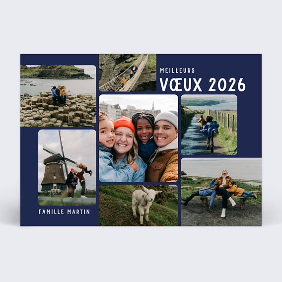 Carte de voeux Grand pêle-mêle