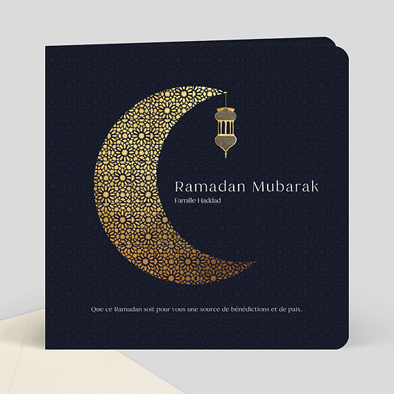 Carte de voeux Lune Ramadan