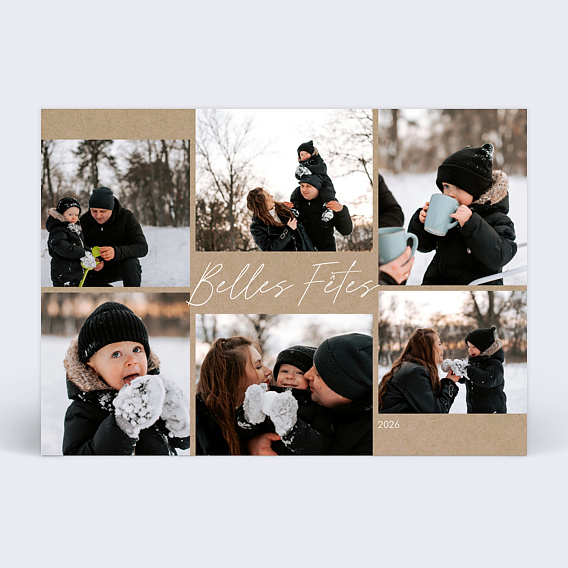 Carte de voeux Pêle-mêle débordant