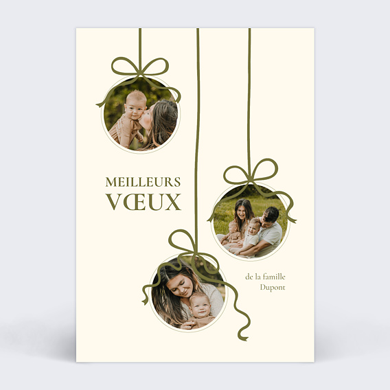 Carte de voeux Photos suspendues